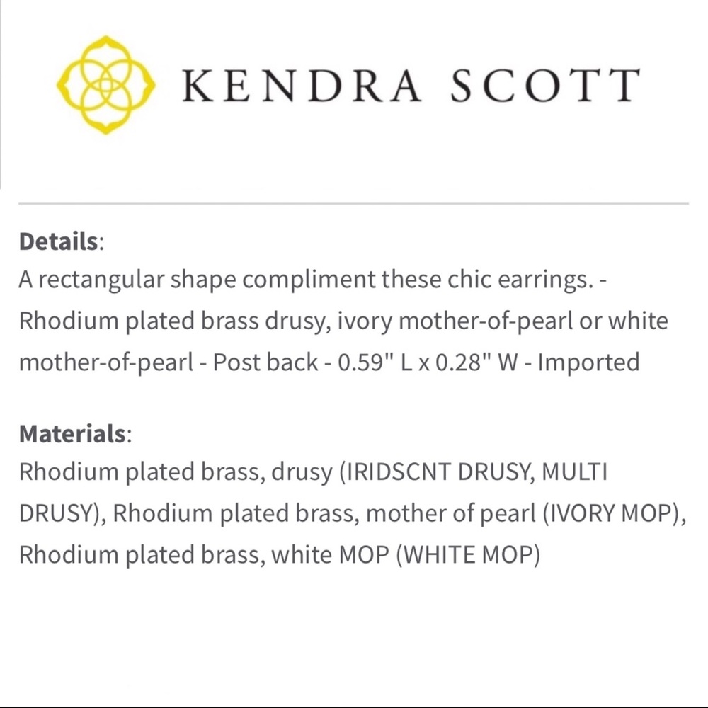 🆕 PAOLA Rectangular Statement Stud SLV/RSQ - Picture 5 of 5